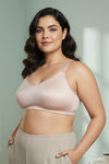 Zivame True Curve Jacquard Lightly Lined Non Wired Full Coverage Minimiser Bra - Mahagony Rose — thumbnail 3